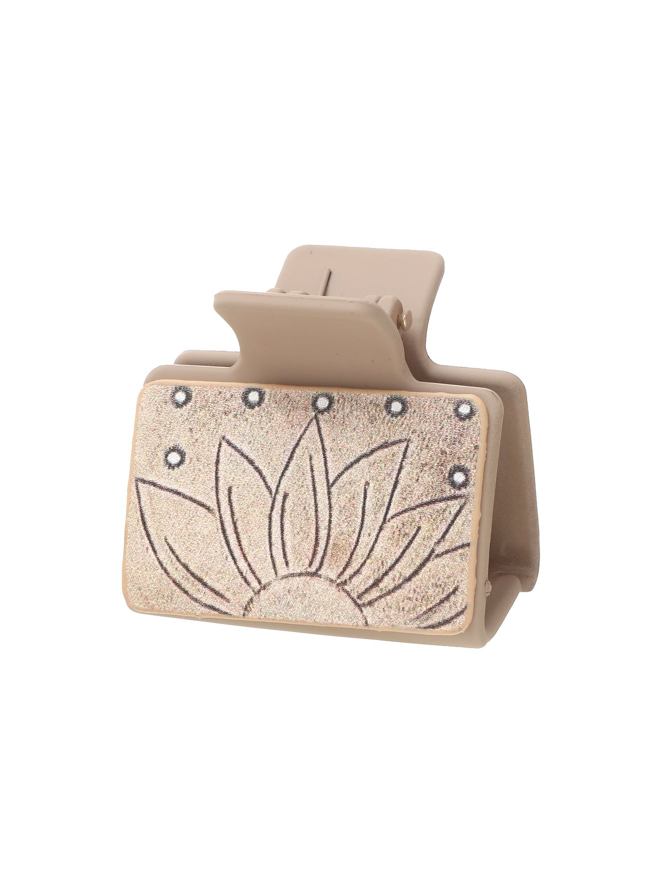 Western-style leather hairpin shark clip